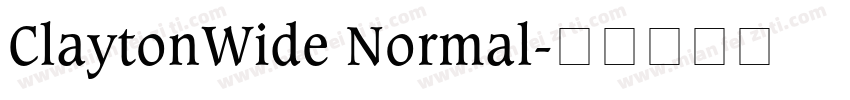 ClaytonWide Normal字体转换